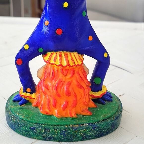 Collectible Clown Standing on his Head with Ball Between His Feet One of a Kind - Picture 6 of 9